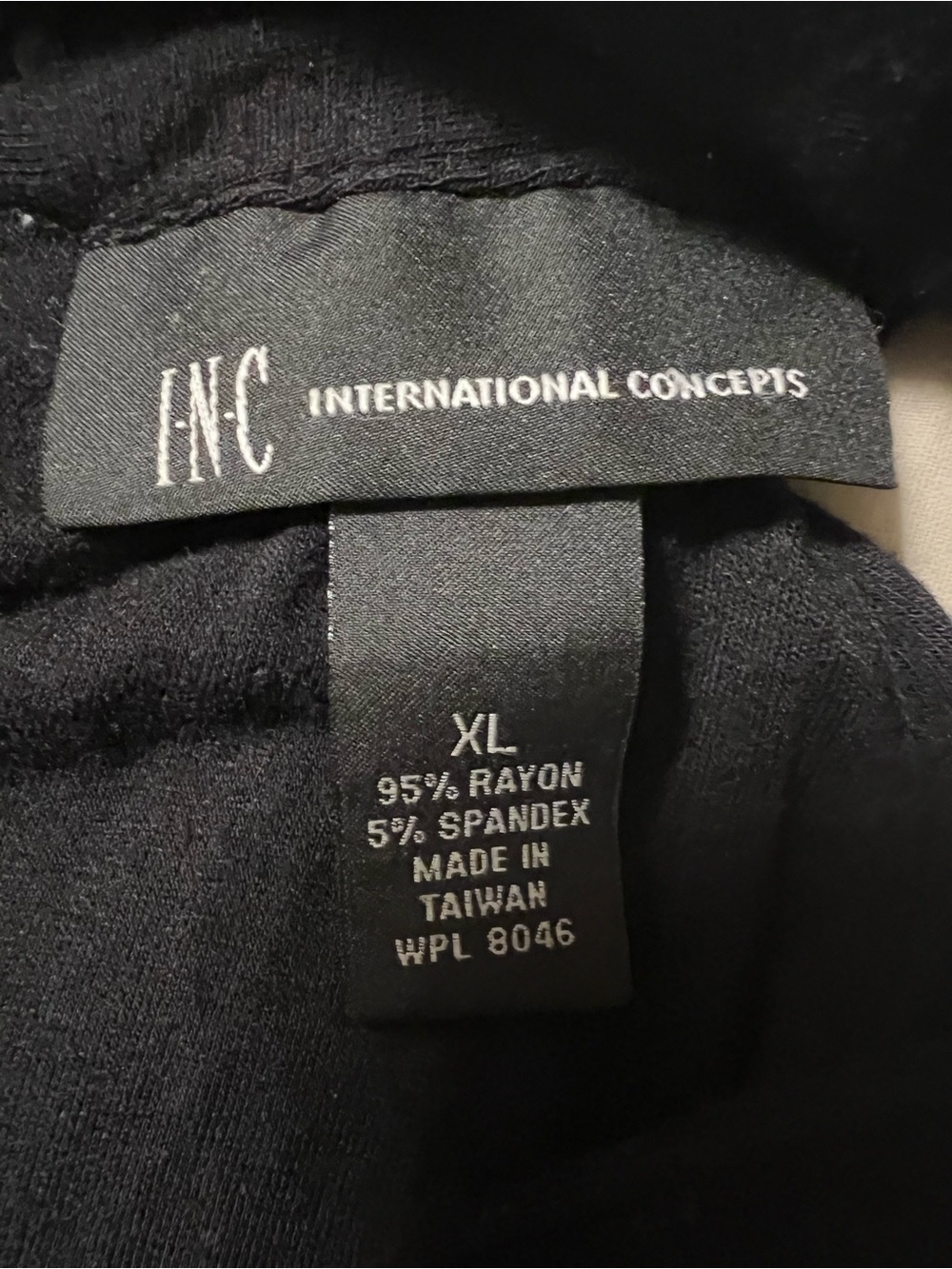 INC International Concepts Black Stretch Rayon Top/Dress - XL